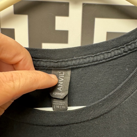 Stay Home Large Shirt on Anvil Black Flag - Picture 3 of 3